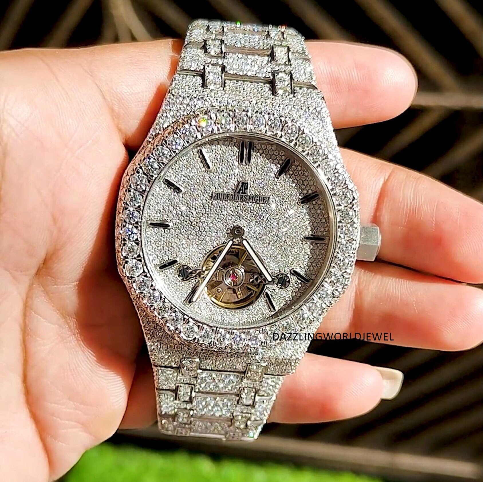Real diamond studded watches sale