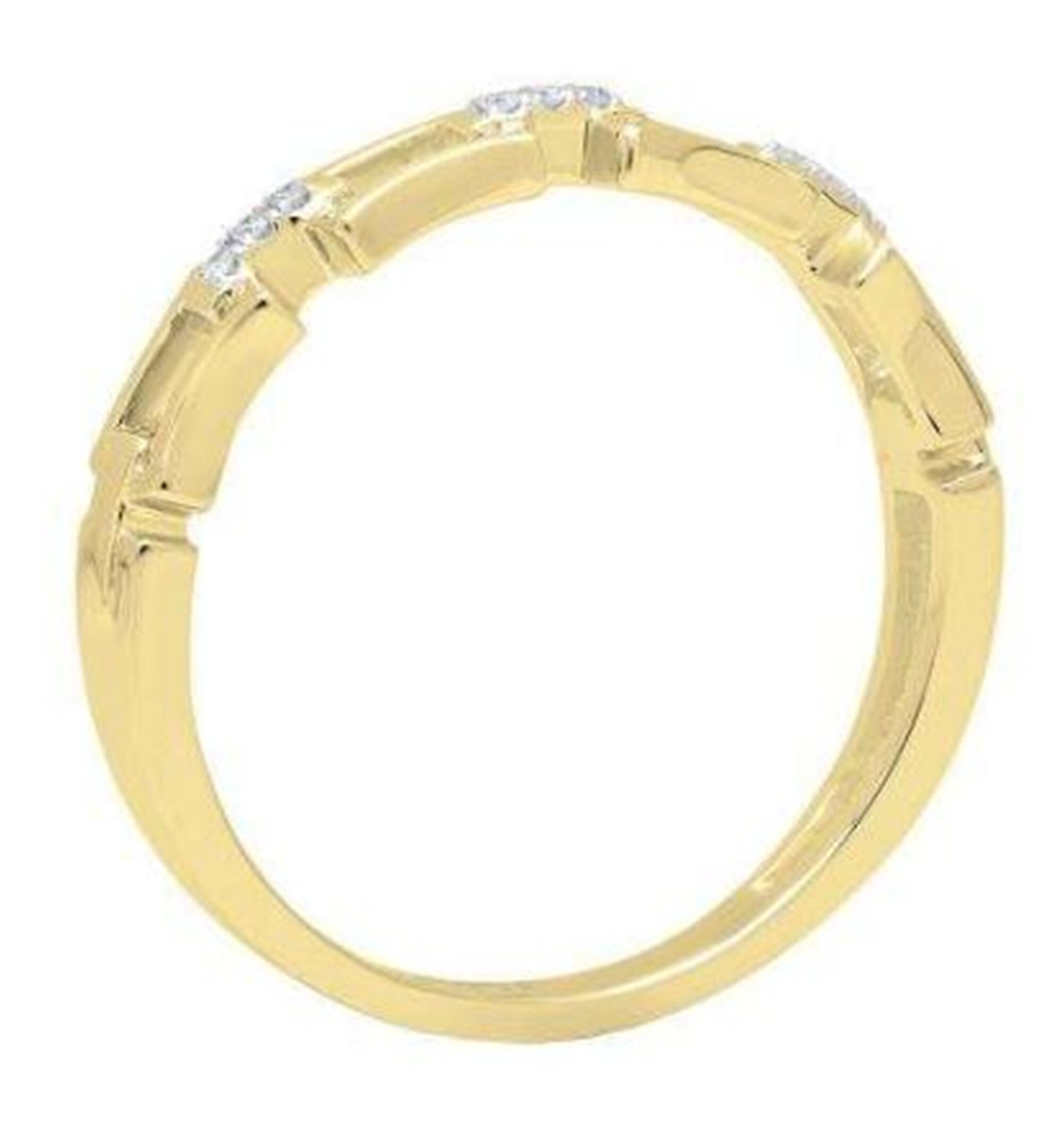 Chain Link Band Round Cut Natural Diamond 1MM 0.05Ct IJ Etsy