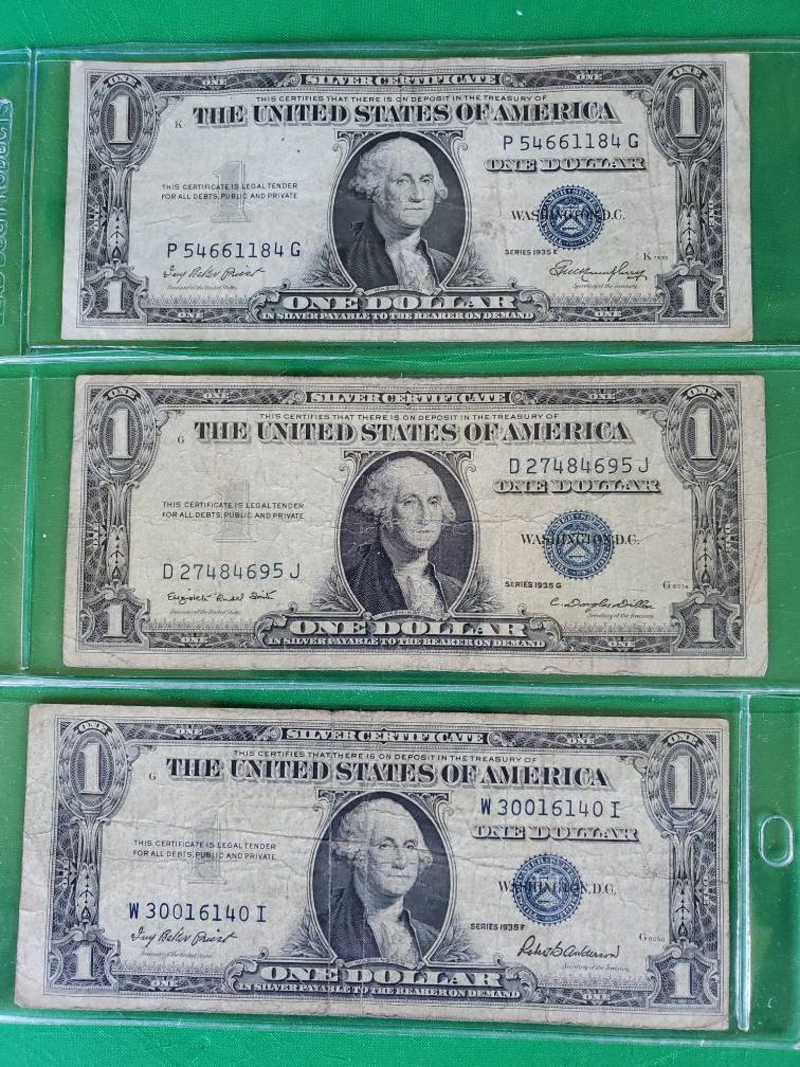 Silver Certificate Dollar Bill 1935 F Value - 3ste4y5