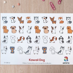 40pcs Cute Dog Cartoon Funny Stickers For Kids Teens Scrapbook