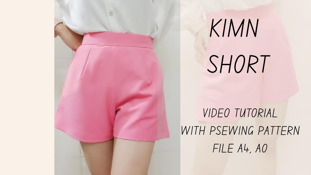 Kimn High-waisted Shorts Sewing Pattern PDF: Women's Sizes XS-4XL - Etsy