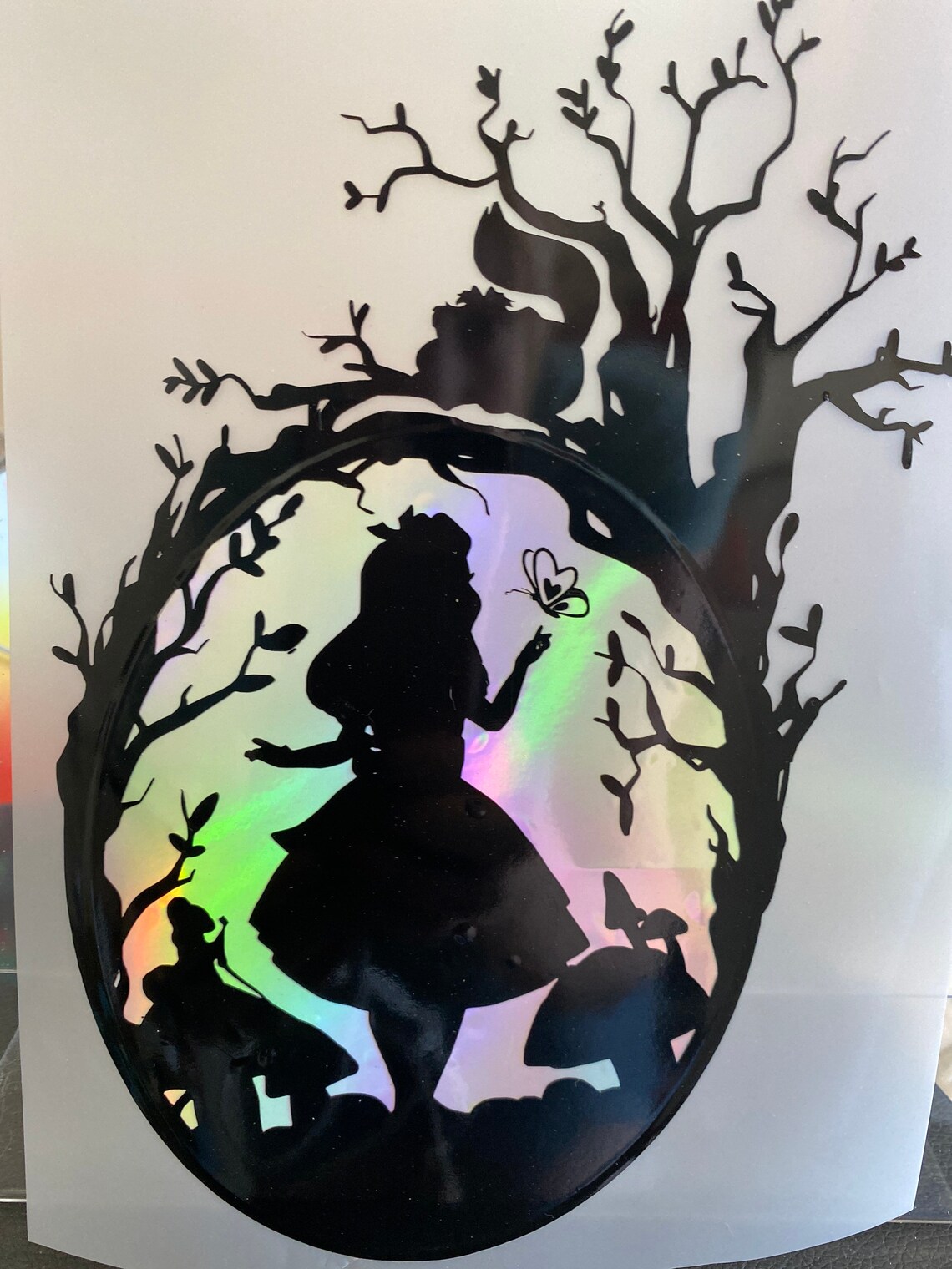 Alice in Wonderland decal for windows or craft rainbow Etsy
