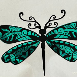 Dragonfly Holographic Vinyl Decal, Rainbow Colors, Waterproof Sticker, Laptop Decal, Car Decal, Nature Lover Gift