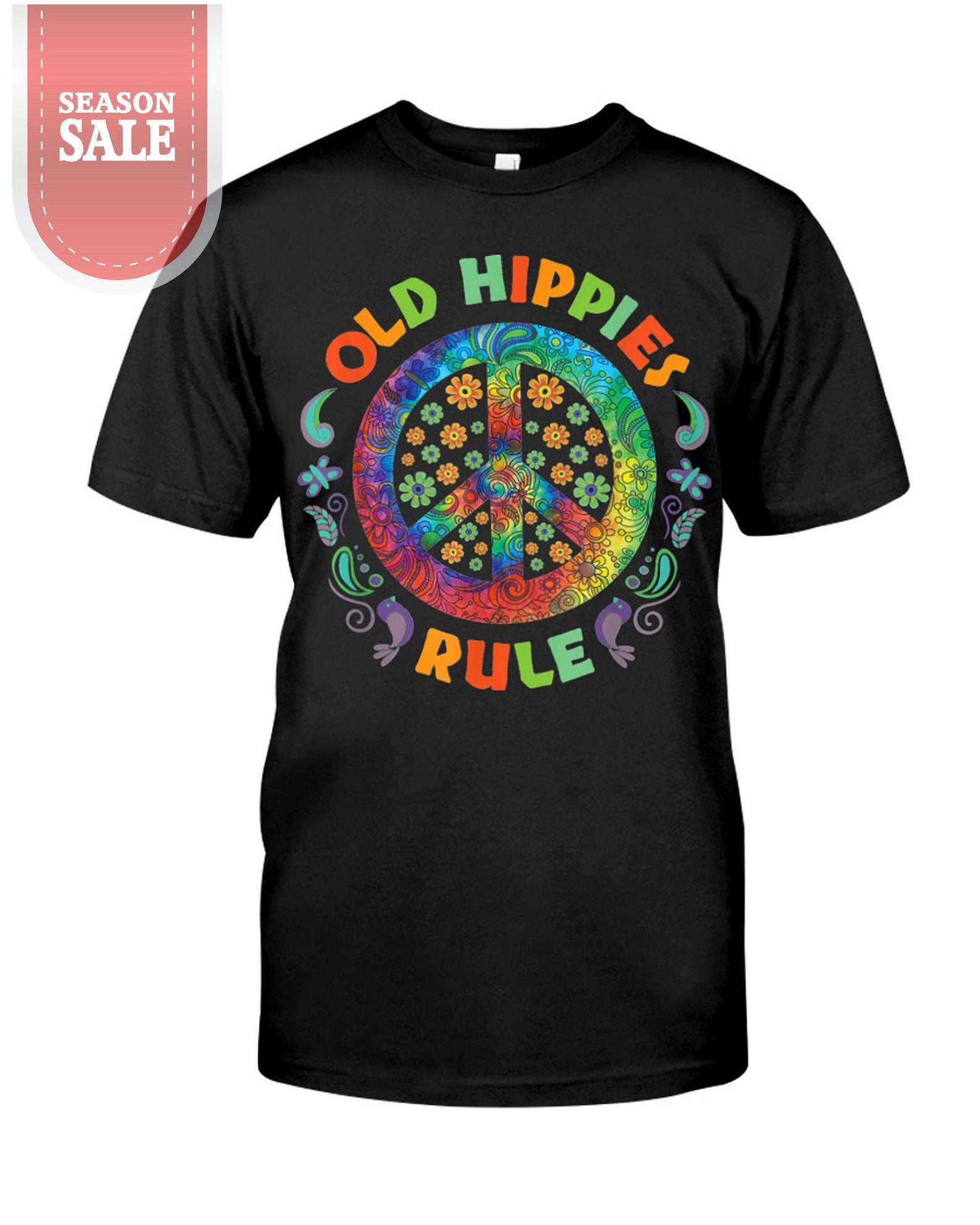 Old Hippies Rule Hippie Classic TShirt Etsy