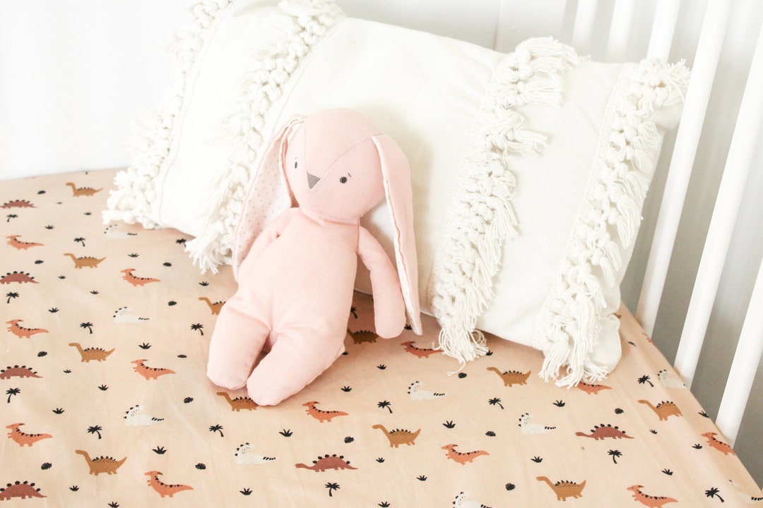 Dinosaur Fitted Cot Sheet, Fitted Sheets, Nursery Sheets, Pure Cotton