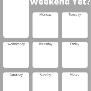 Weekly Planner Printable, Fun Planner Printable to Help Organise Your ...