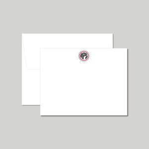 Monogram Stationery Set, 3-Letter Circle Monogram, Graduation Gift, Gift for Her