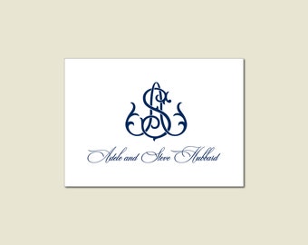 Monogram Gift Tag, Wedding Gift, Wedding Monogra, Welcome Bag or Box Tag