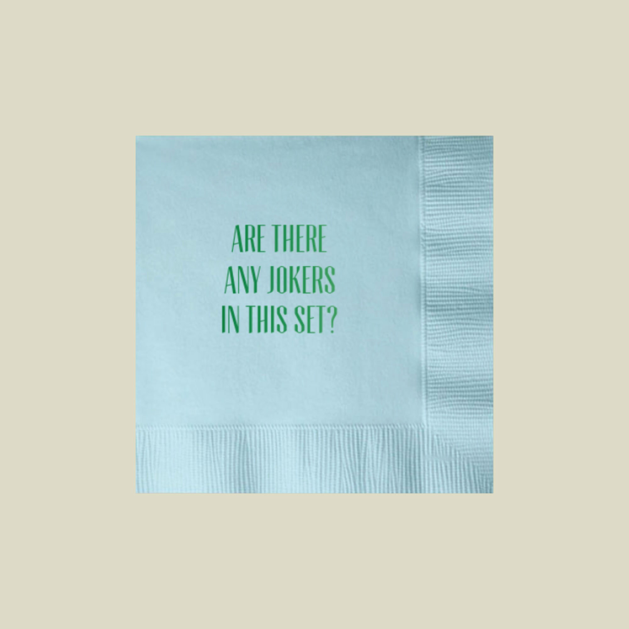 Mah Jongg Napkins, Jokers in This Set blue, Mahj Game Day, Mah Jongg Tournament Etsy