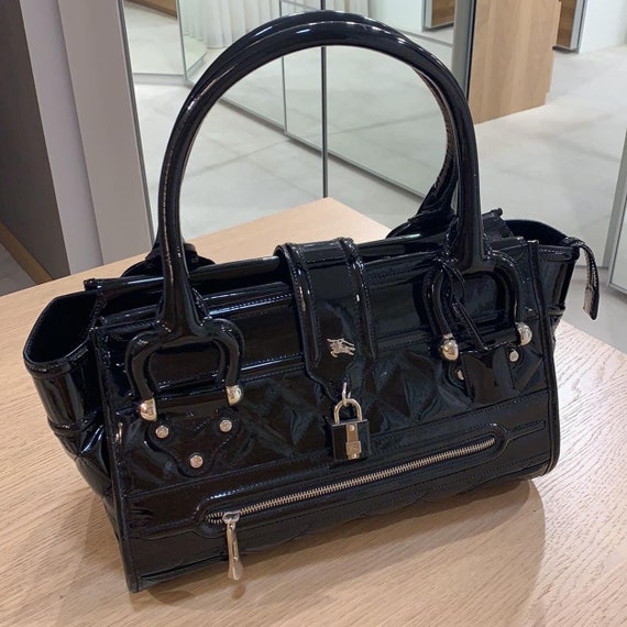 burberry patent leather purse