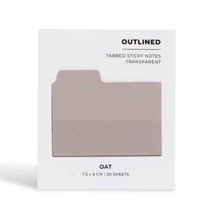 Tabbed Transparent Sticky Notes - 2.95 inch | More Colors Available