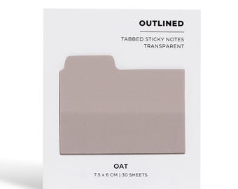 Tabbed Transparent Sticky Notes - 2.95 inch | More Colors Available