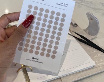 Transparent Mini Dot Stickers | More Colors Available | Planner Dots