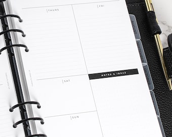 PRINTED A5 Undated 12-Month Planner Inserts | A5 Inserts Grid Box Layout with Habit Tracker, Top Priorities, Notes sections | Physical Copy