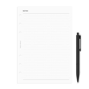 PRINTED A5 Dotted Notes Planner Inserts | Compatible with LV GM Agenda | A5 Filofax