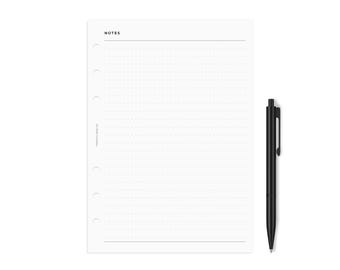 PRINTED A5 Dotted Notes Planner Inserts | Compatible with LV GM Agenda | A5 Filofax