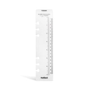 Today Bookmark | Clear Ruler Page Marker | A5 Planner | Frosted Plastic | Motivational Quote | Compatible with LV GM Agenda | A5 Filofax