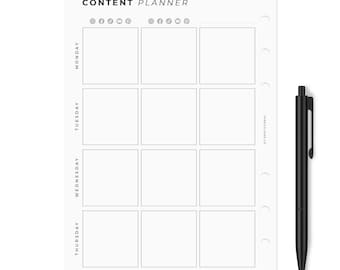 PRINTED A5 Content Planner Inserts | Compatible with LV GM Agenda | A5 Filofax