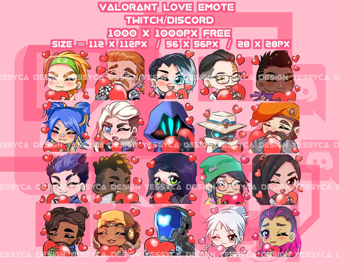 Cute Valorant Emotes With All Characters Love Expressions for