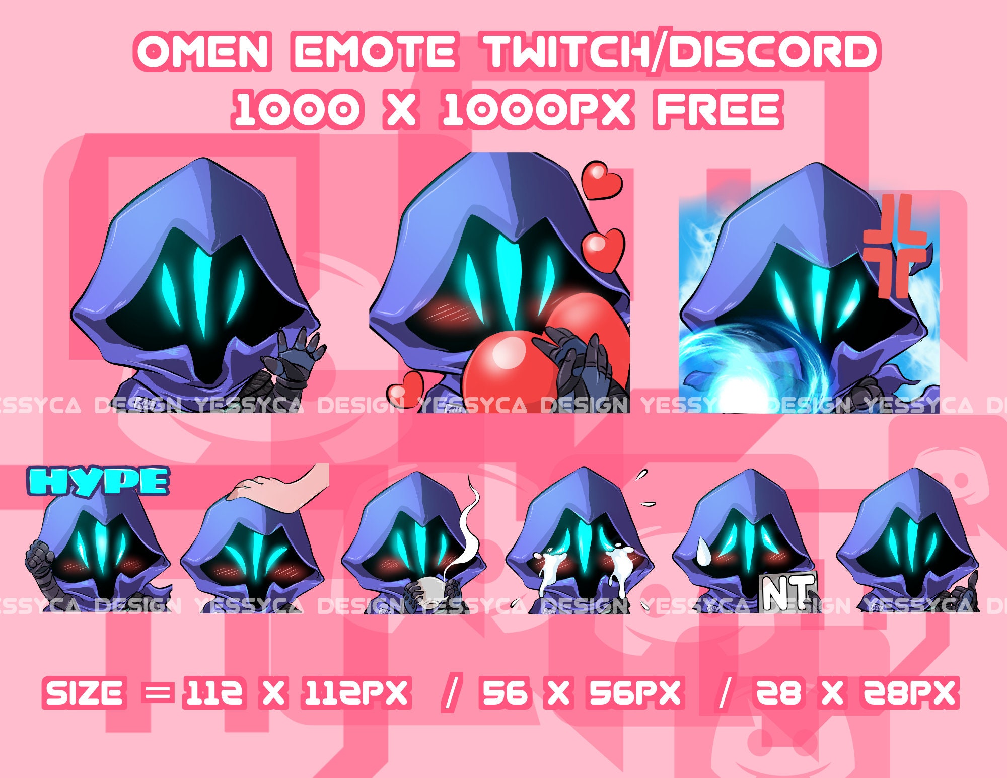 Omen Valorant Twitch Emotes Pack Omen Valorant Twitch Emotes ...