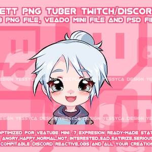 Jett Valorant PngTuber Twitch Ready Gaming VTuber Avatar For professional Discord and Twitch streamers