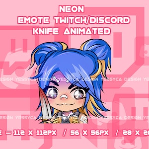 Cute Animated Neon Valorant emotes with 1 expressions for professional Discord and Twitch streamers