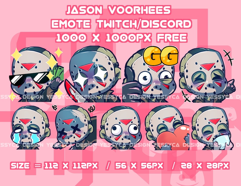Jason Voorhees Twitch Emotes Pack Jason Voorhees Twitch Etsy Ireland