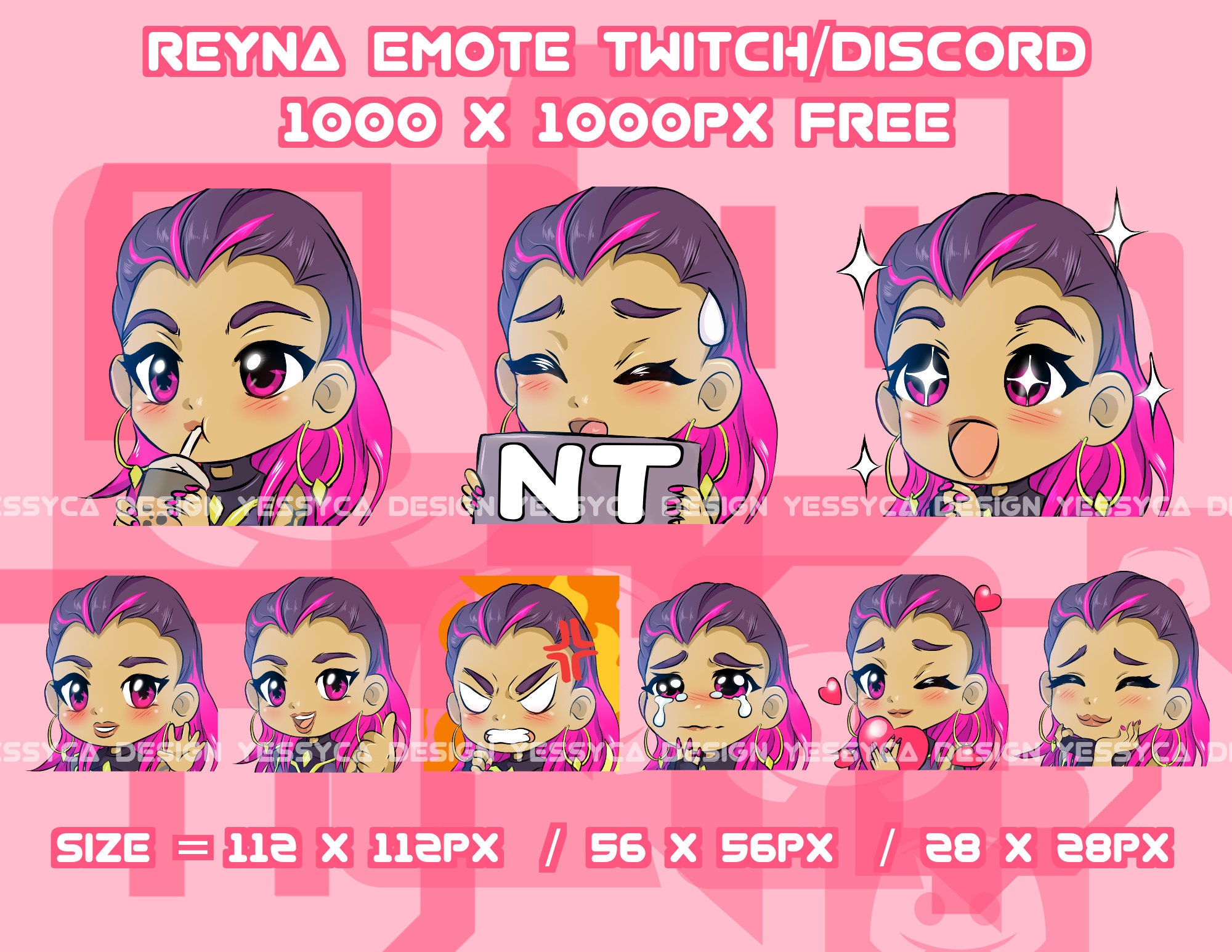 Buy Reyna Valorant Twitch Emotes Pack Reyna Valorant Twitch Emotes