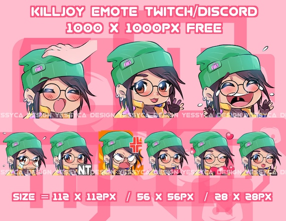 Killjoy Valorant Twitch Emotes Pack Killjoy Chibi Valorant Etsy