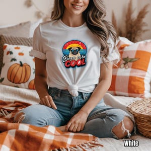 PNG Born to Be Cool Pug Dog T-Shirt Design | DTF & DTG Sublimation Digital Download | Fun Pet Graphic for Dog Lovers