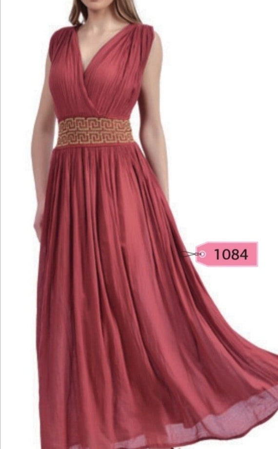 Robe longue inspir e de la Gr ce antique Etsy France