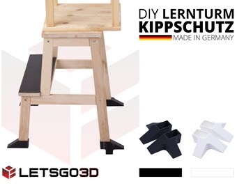 IKEA DIY learning tower tip protection with additional protection to the side