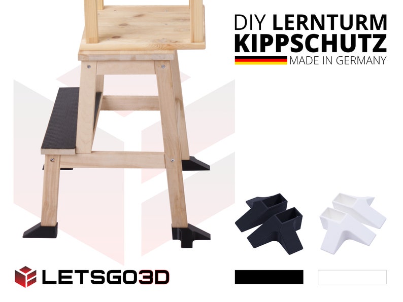 IKEA DIY-Lernturm Kippschutz mit zusätzlichem Schutz zur Seite Bild 1