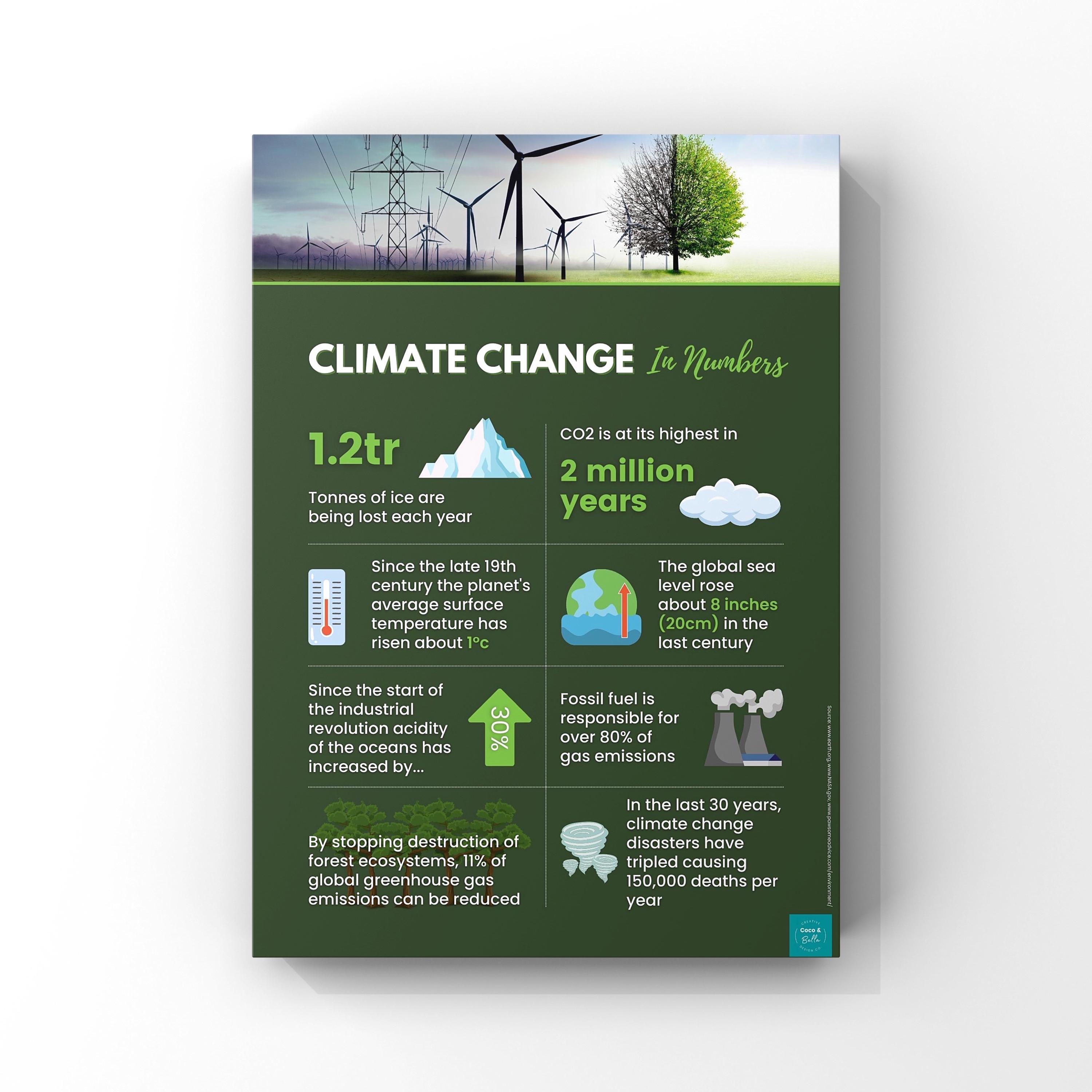 Climate Change Infographic Poster | Sustainability | Environmental