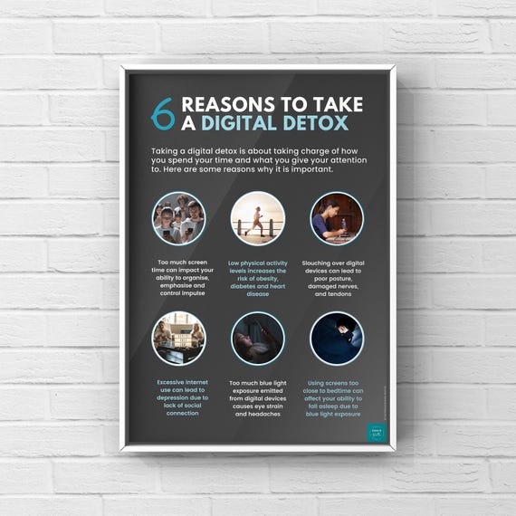 Digital Detox Infographic Poster