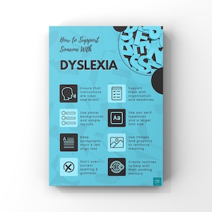 How To Support Someone With Dyslexia Poster | SEND Inclusion Diversity Strategies | Classroom Display | A2, A3, A4 Wall Art Print Poster
