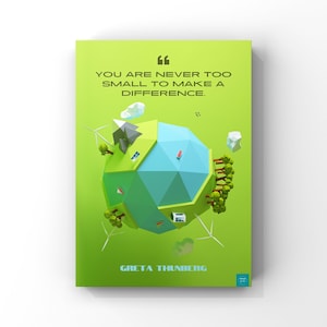 Make A Difference Inspirational Quote Poster | Sustainability | Environmental Awareness | Wall Decor | A2, A3, A4 Wall Art Print Poster