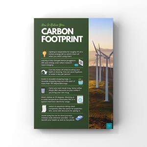 Wie Sie Ihren CO2-Fußabdruck reduzieren Poster | Nachhaltigkeit | Umweltbewusstsein | Wanddekoration | A2, A3, A4 Wand Kunst Druck Poster