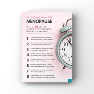 Menopause Support Poster | Health and Wellbeing | Women&#39;s Health | Healthy Lifestyle | A2, A3, A4 Wall Art Print Poster