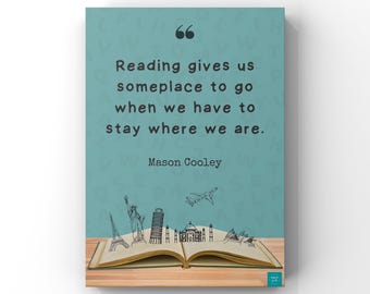 Lesezitat Poster | Inspirierendes Zitat | Klassenzimmer Schulbibliothek Display | Wanddekoration | A2, A3, A4 Wand Kunst Druck Poster