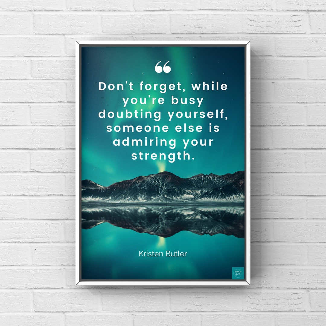 Strength Quote Poster | Inspirational Quote | Mental Health | Northern ...