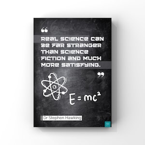 Science Quote Poster | Stephen Hawking | Science Poster | Physics Poster | Wall Decor | Digital Download | A2, A3, A4, A5 Poster