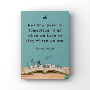 Reading Quote Poster | Inspirational Quote | Book Lovers | Wall Decor | Digital Download | A2, A3, A4, A5 Poster
