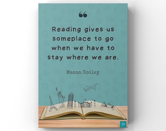 Lesezitat Poster | Inspirierendes Zitat | Buchliebhaber | Wanddekoration | Digitaler Download | A2, A3, A4, A5 Poster