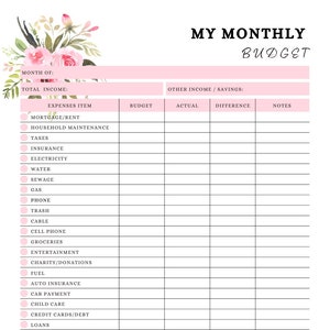 Bill tracker, Monthly bill tracker, Bill organizer with monthly tracking, Bill printable, Bill payment log instant download, Bill template image 1