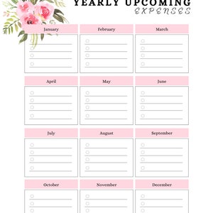 Bill tracker, Monthly bill tracker, Bill organizer with monthly tracking, Bill printable, Bill payment log instant download, Bill template image 3