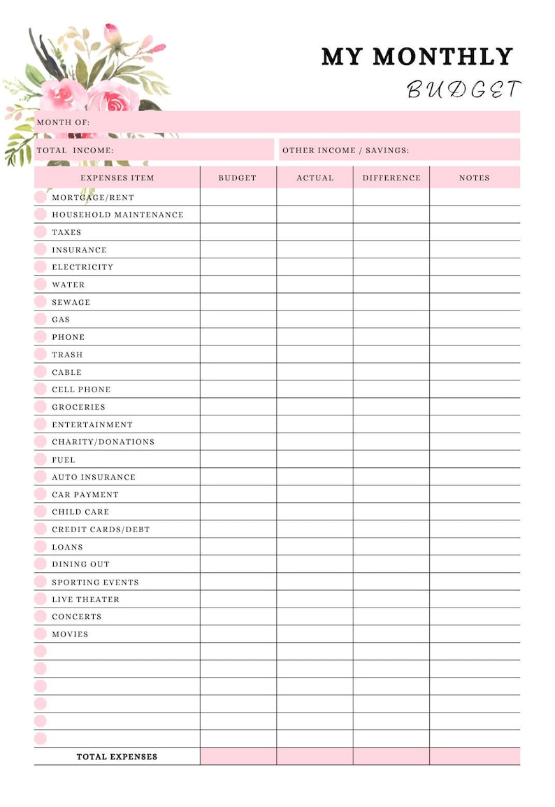 Bill tracker, Monthly bill tracker, Bill organizer with monthly tracking, Bill printable, Bill payment log instant download, Bill template image 1