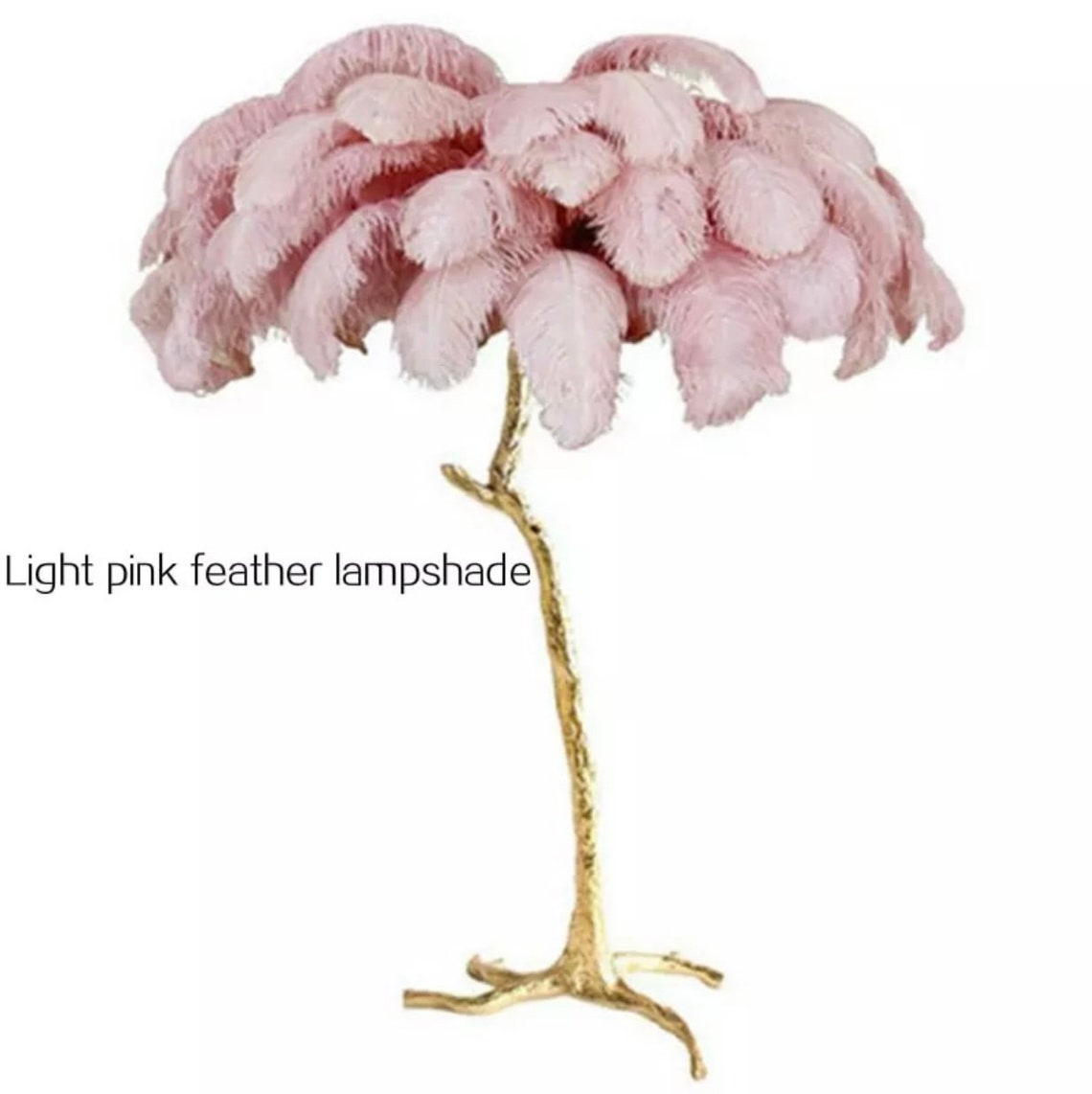 Ostrich feather lamp shade floor lamp Etsy