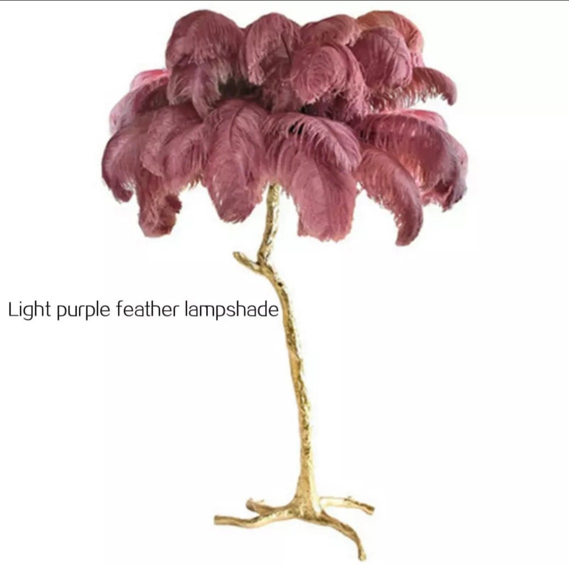 Ostrich feather lamp shade floor lamp Etsy