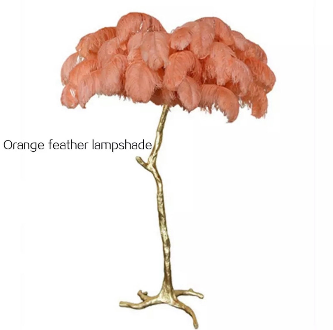 Ostrich feather lamp shade floor lamp Etsy